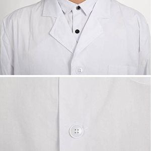 Bata de laboratorio de mezclilla de ajuste natural Exfoliante médico cómodo y de fácil cuidado para uso profesional en hospitales y clínicas - Product Image 4