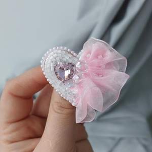 Beaded brooches Handmade designer brooch. High quality accessories. <b>Unique</b> design brooch. <b>Baby</b> shower best <b>gift</b>. - Product Image 3