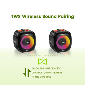 Digitalome SPA-105-3 <b>Portable</b> for Bluetooth <b>Speaker</b> <b>with</b> RGB LED Lighting and <b>Microphone</b> Home Wireless Battery Powered - Product Image 6