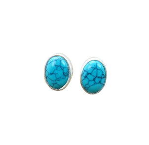 Bijoux pour femmes Boucles d'oreilles style Boho en argent Boucles d'oreilles faites main en argent sterling 925 Turquoise Gemstone Trending - Product Image 1