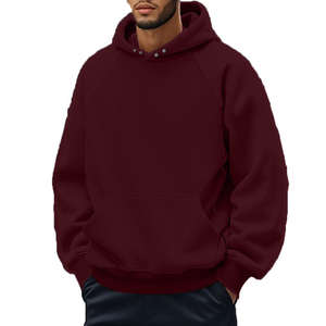 Venta al por mayor de sudaderas con capucha de lana de algodón de 450GSM, sudaderas con capucha Unisex personalizadas, hombro caído, Sudadera con capucha de corte americano de gran tamaño, lote de colores disponibles - Product Image 6