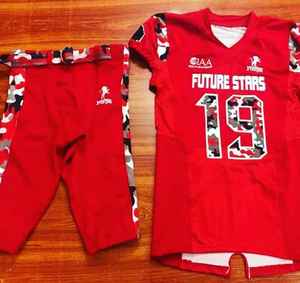 Uniforme de fútbol americano juvenil bordado, Jersey de diseño personalizado, sudaderas con capucha, uniformes de fútbol, 7v7, bolsa de lona - Product Image 6