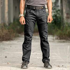 Pantalons cargo décontractés pour hommes, nouveau design 2025, pantalons élégants, fermeture à boutons, jeans - Product Image 1