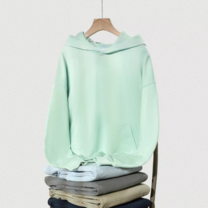 Sudadera con Capucha de Alta Calidad para Hombre, Corte Regular, Felpa Gruesa, Hombros Caídos, Personalizable, Lisa, para Invierno, de Algodón/Poliéster - Product Image 1