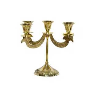 Candelero clásico de latón hecho a mano para altar de iglesia y Navidad/ocasiones festivas - Product Image 5