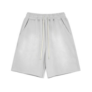 Usine directe personnalisé imprimé hommes lavage à l'acide Shorts 100% coton XS taille Anti-rides solide motif Logo décoration - Product Image 5