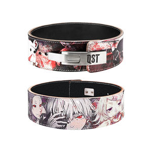 10MM Cross-Fit Powerlifting Ceinture Anime Imprimer En Cuir Gym Fitness Deadlift Formation Aluminium Levier Boucle Protection - Product Image 1
