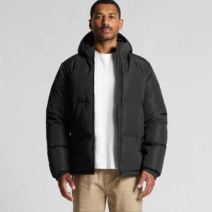 Blouson matelassé classique pour hommes, bombardier d'hiver à col montant et fermeture éclair personnalisé, vêtements d'extérieur - Product Image 1