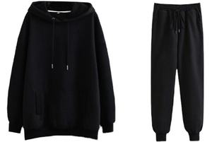 Conjunto Deportivo de Felpa para Mujer, Personalizado OEM, Manga Larga, Diseño Sólido, Estilo Casual, 2 Piezas, Transpirable, con Capucha, Otoño 2026 - Product Image 4