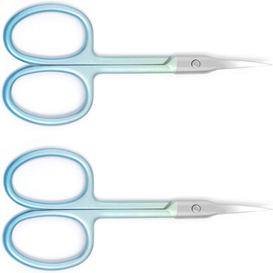 กรรไกรตัดเล็บแบบตรงสำหรับทำเล็บทำจากสเตนเลสสตีลใช้สำหรับหนังกำพร้าสองชั้นสีน้ำเงิน - Product Image 6