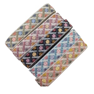 2025ที่มีคุณภาพสูงดีไซน์เนอร์ปักลูกปัดขอบลูกไม้สำหรับชุดเดรสริบบิ้นประดับเลื่อมสำหรับส่งออกอินเดีย - Product Image 1