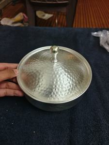 Bol en métal rond poli de grande taille, bol en acier inoxydable, bol de service alimentaire, vaisselle, bol artisanal écologique pour un usage domestique - Product Image 3