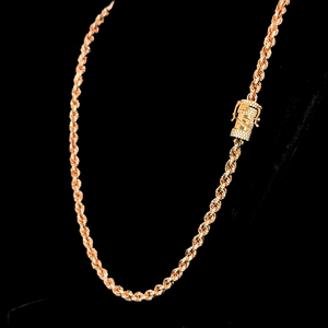 Cadena de Plata 925 con Baño de Rodio de 18/20/22/24 Pulgadas, 5.00 MM, con Cierre de Caja y Diamantes Cultivados en Laboratorio, Unisex, para Hombre, Boda, EE. UU. - Product Image 4