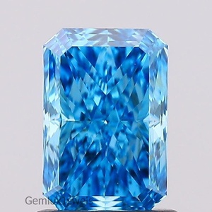 Diamant de laboratoire bleu vif fantaisie certifié IGI, taille radiant, 1,5 carat, clarté VS, diamant de laboratoire cultivé en vrac pour bague - Product Image 1