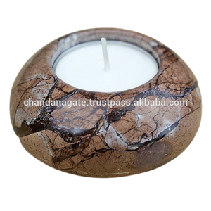 เชิงเทียนหินธรรมชาติคุณภาพสูงเชิงเทียนหินจัสเปอร์อาเกตหินอัญมณีคริสตัลบำบัด reiki ขายส่ง - Product Image 5