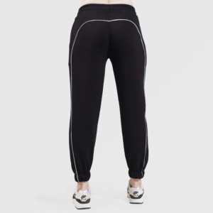 Joggers imprimés décontractés avec taille élastique, taille basse, respirants, effet froissé, taille XL, leggings noirs pour les saisons été-automne - Product Image 2