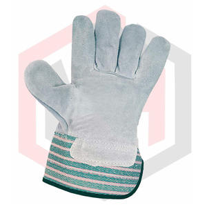 Gants de travail en cuir de vachette renforcé de qualité supérieure avec doublure en coton polaire Gants de sécurité pour les mains - Product Image 4