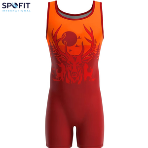 High Quality Custom Logo Sublimation Wrestling Sportswear Youth Men Powerlifting Singlets Men's Casual Gym Workout Singlet - Product Image 2