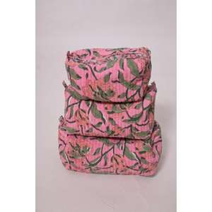 Durable Portable Printed Cotton Large Capacity Fashion Indian Travel Makeup Zipper for <b>Pouch</b> - Product Image 1