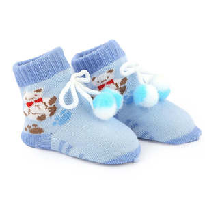 Newborn <b>Booties</b> - Blue - Product Image 3