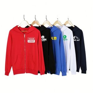 เสื้อฮู้ดดี้ผู้ชายแบบซิปเต็มตัว พิมพ์โลโก้ตามสั่ง ขายส่ง ODM/OEM สำหรับผู้ชายและผู้หญิง - Product Image 5