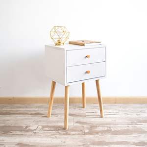 2025ตู้ข้างเตียงสไตล์เรียบง่ายและทันสมัยล่าสุดตู้ขาไม้เนื้อแข็ง - Product Image 2