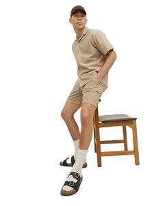 2025กางเกงขาสั้นผู้ชายผ้าฝ้าย100% เทอร์รี่เทอร์รี่โลโก้กำหนดเองรูปแบบสีทึบสไตล์ลำลอง - Product Image 3