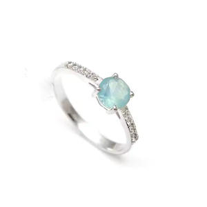 Wholesale Bulk 925 Sterling Silver <b>Rings</b> for Women & <b>Girls</b> Unique Aquamarine Stone Cut Design Trendy Wedding Engagement Gifts - Product Image 1