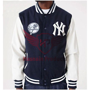 Custom Design Chenille Embroidery Logo Patch <b>Mens</b> Baseball <b>Jacket</b> <b>Long</b> Sleeves Sport Work School Wear Letterman - Product Image 5