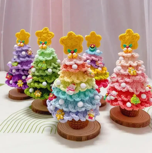 Hilo de lana hecho a mano adornos de Navidad Vietnam | Bonitas decoraciones de punto para árbol de Navidad y envoltura de regalo - Product Image 2