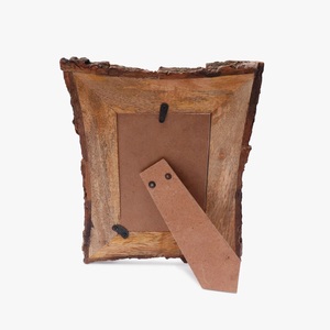 Marco de fotos de corteza de madera de diseño moderno hecho a mano para decoración de pared del hogar y exhibición de fotos - Product Image 6