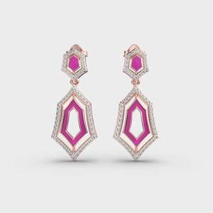 Vente à l'exportation de boucles d'oreilles créoles en diamant intemporelles pour l'élégance quotidienne pour les dates de dîner de travail ou le style de week-end d'Inde - Product Image 3