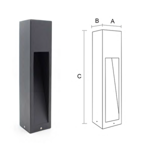 Die-Cast IP54 Aluminium 10W Black Outdoor LED <b>Path</b> <b>Light</b> Bollard with 1-Year Warranty Singapore Garden Lighting - Product Image 5