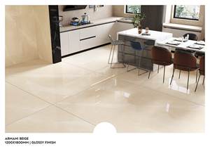 Carreaux de sol muraux en porcelaine brillante de qualité supérieure 1200x1800 Grand format 120x180cm Carreaux GVT polis Collection d'exportation durable et élégante - Product Image 3