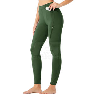 Jodhpur et culottes avec logo personnalisé vente en gros de culottes d'équitation pour femmes pantalon équestre extensible avec poignée - Product Image 6