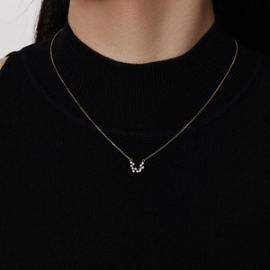 Encantador collar con racimo de diamantes redondos y marquise de 0.15 ct D-F VVS1-VS2, diamantes cultivados en laboratorio en oro amarillo de 18 quilates, ideal para bodas y fiestas. - Product Image 2