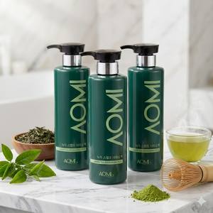 Crema de Tratamiento Capilar con Queratina Nutritiva para el Cuero Cabelludo con Té Verde AOMI de 500 ml, Pantenol, Sin Crueldad, Suavizante, Reparadora y Alisante - Product Image 3