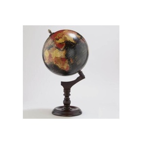 Globe en métal carte du monde support en métal enduit noir rotatif Globe du monde carte côté Science médicale décoration de la maison - Product Image 4