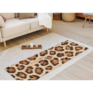 Be Ike-Conic Wild Leopard Yoga Mat Eco-Friendly Extra Thick (6mm) Made From Nature Rubber <b>TPE</b> Microfiber with Thick Bag Included - Product Image 1