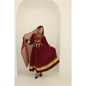 Vestido Afgano Kuchi Informal, Transpirable, Ecológico, Bordado con Encaje Vintage de Alta Calidad al Mejor Precio para Mujeres Adultas Profesionales - Product Image 4