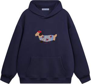 Cartoon <b>Dog</b> <b>Hoodie</b> Couple Hooded Sweatshirt Long Sleeve Pullover Oversized Hoodies 2024 Fall Outfits - Product Image 1