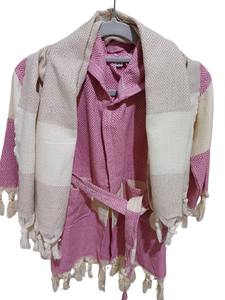 Albornoz de algodón turco con diamantes beige, conjunto de baño, albornoz para mujer, albornoz para hombre - Product Image 5