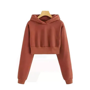 เสื้อผ้าออกกำลังกายผู้ชาย เสื้อฮู้ดครอปพิมพ์ลายซิปสำหรับฤดูหนาว ขายส่งแบบกำหนดเองได้ - Product Image 4