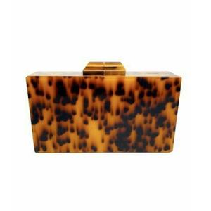 Bolso de mano de lujo para mujer con embrague de resina de diamantes de imitación de alto perfil Estilo de moda para bodas y aniversarios - Product Image 4