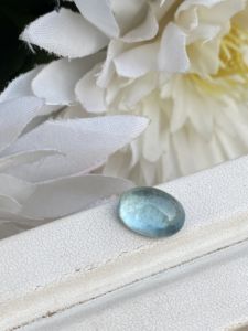 Piedra de cabujones de forma ovalada de Aguamarina de Color superior Natural con buen brillo Piedra preciosa suelta para hacer joyas 4,94 quilates - Product Image 2