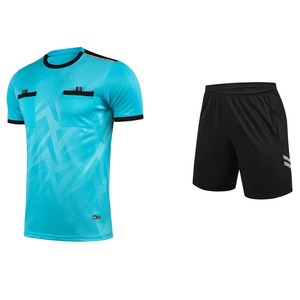 Maillot de football d'arbitre professionnel uniforme de football d'arbitre adulte chemise de juge à col rond avec poches Shorts costume d'arbitre - Product Image 5