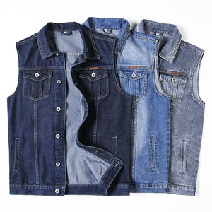 Breathable Winter Men's Denim Vest 100% Cotton <b>Casual</b> Sleeveless Outerwear High Quality OEM Custom Service - Product Image 1