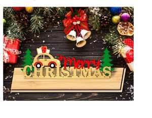 Novedad: Casa de Letras Inglesas Creativa de Madera para Navidad, Manualidades de Madera DIY, Decoración LED para el Hogar, Regalos y Adornos - Product Image 3