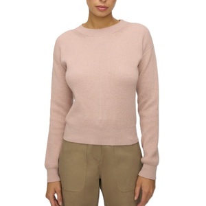 Pull tricoté d'hiver surdimensionné pour femmes avec manches longues Logo personnalisé OEM Mode Pull Tricots Motif solide - Product Image 1