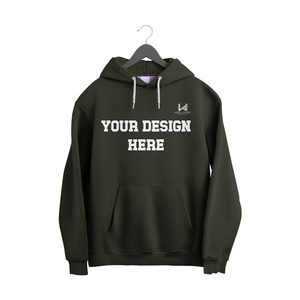 Sweat-shirt à capuche unisexe en coton 100% tricoté, 360g, respirant, séchage rapide, uni, pour un usage quotidien décontracté, grande taille, vêtements de printemps pour hommes - Product Image 2